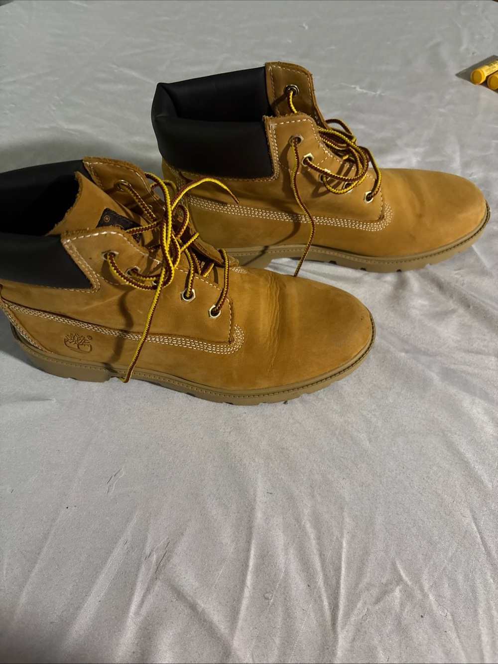 Timberland Women’s Wheat/Tan Nubuck Lace-Up Work Boots Size 5.5